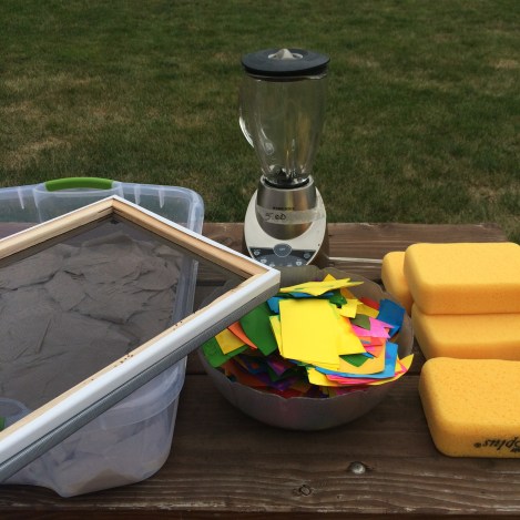 Here are the basic tools needed to make paper.