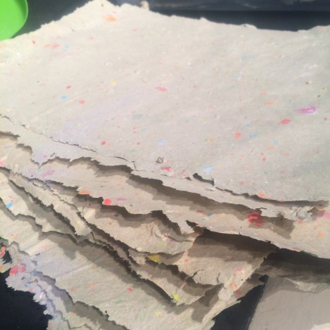The seeded paper is fully dried.