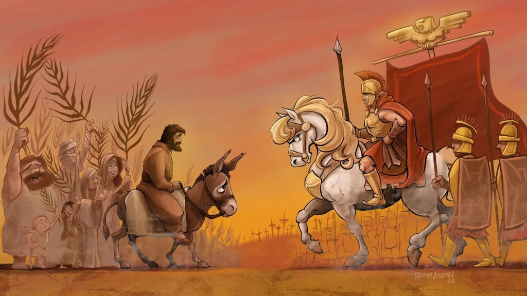 Palm Sunday: Dueling Parades